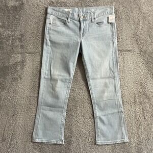 Gap‎ Jeans Womens Size 4 Cropped Boot Cut Light Wash Blue Denim Stretch Low Rise